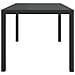 Tavolo da Giardino Nero 150x90x74 cm in Alluminio e WPC - Foto miniatura 4