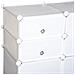Armadietto Guardaroba Scarpiera Modulare In Plastica 6 Cubi Bianco, 75x37x73cm - Foto miniatura 3