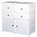 Armadietto Guardaroba Scarpiera Modulare In Plastica 6 Cubi Bianco, 75x37x73cm - Foto miniatura 1