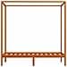 Giroletto A Baldacchino Marrone Miele Massello Pino 100x200 Cm - Foto miniatura 4