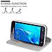 Custodia Compatibile Con Samsung Galaxy J1 2016 In Classy Argento - Coperchio Protettiva Con Chiusura Magnetica, Funzione Stand E Tasca Per Le Carte - Foto miniatura 8