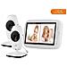 Baby Monitor, 2 Fotocamera + 7 Pollici Senza Fili Del Bambino Monitor 720p Hd Dello Schermo Della Macchina Fotografica Di Visione Notturna Citofono Ninna Nanna Nanny Baby Monitor Video Supporta Schermo Interruttore - Foto miniatura 1