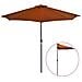 Ombrellone Balcone Palo Alluminio Terracotta 270x135x245cm Metà - Foto miniatura 1