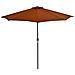 Ombrellone Balcone Palo Alluminio Terracotta 270x135x245cm Metà - Foto miniatura 2