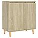 Credenza con Gambe Legno Massello Sonoma 60x35x70cm Multistrato - Foto miniatura 2