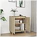 Credenza con Gambe Legno Massello Sonoma 60x35x70cm Multistrato - Foto miniatura 3