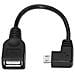 10.01.3600, Micro-USB B, USB A, Maschio / femmina, Ad angolo, Dritto, Nero - Foto miniatura 2