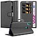 Custodia Compatibile Con Honor 10 Lite In Nero Carbone - Coperchio Protettiva Con Chiusura Magnetica, Funzione Stand E Tasca Per Le Carte - Foto miniatura 1