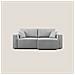 Morfeo Divano Con Sedute Estraibili T02 Grigio Chiaro - Foto miniatura 3
