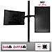Dmt152 Bk Supporto Da Scrivania Per Monitor 13""-27"" | Per 2 Schermi Fino A 8kg | Altezza Regolabile | Staffa Da 100 Cm | Inclinazione +90° / -35°, Rotazione 180°, Rotazione 360° - Foto miniatura 3