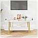 Tavolino Da Salotto Bianco 110x48x40 Cm In Legno Multistrato - Foto miniatura 3