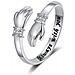 Anello Abbraccio Regolabile Con Messaggio D'amore Silver - Foto miniatura 1