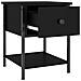 Comodino Nero 34x35,5x45 Cm In Legno Multistrato - Foto miniatura 9