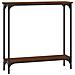 Tavolino Consolle Rovere Marrone 75x22,5x75cm Legno Multistrato - Foto miniatura 2