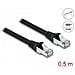 Cavo Di Rete Rj45 Cat. 6a S /ftp Pur Da Esterno 0,5 M Nero - Foto miniatura 2