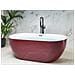 Vasca Da Bagno Freestanding Carrera 170 X 80 Cm Bordeaux - Foto miniatura 1
