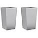 Fioriere Da Giardino 2 Pz 45x45x75 Cm In Acciaio Zincato - Foto miniatura 1
