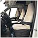 Coprisedili Anteriori Personalizzati Fiat Ducato Camper 06> Tess. Misto Cotone Piombo/crema - Foto miniatura 1