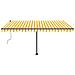 Lusso Casadino -  Tenda Da Sole Autoportante Automatica 400x350 Cm Gialla Bianca - Foto miniatura 1