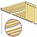 Tenda Da Sole Retrattile Parasole Led 3,5x2,5m Gialla E Bianca - Foto miniatura 4