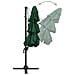 Ombrellone A Sbalzo 4 Livelli Palo Alluminio Verde 3x3 M - Foto miniatura 4