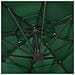 Ombrellone A Sbalzo 4 Livelli Palo Alluminio Verde 3x3 M - Foto miniatura 6