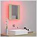 Lusso Casadino -  Armadietto A Specchio Con Luci Led Rovere Sonoma In Acrilico - Foto miniatura 3