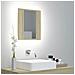 Lusso Casadino -  Armadietto A Specchio Con Luci Led Rovere Sonoma In Acrilico - Foto miniatura 8