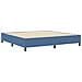 Letto Box Spring Blu 200x200 cm Tessuto a Cordonetto - Foto miniatura 3