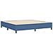 Letto Box Spring Blu 200x200 cm Tessuto a Cordonetto - Foto miniatura 8