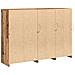 Credenza con Luci LED Legno Vecchio 142.5x37x100 cm Legno Progettato - Foto miniatura 8
