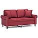 Divano a 2 Posti con Cuscini Rosso Vino 140 cm in Similpelle - Foto miniatura 1