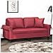 Divano a 2 Posti con Cuscini Rosso Vino 140 cm in Similpelle - Foto miniatura 2