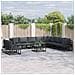Set Divano da Giardino con cuscino 10 pcs Nero Alluminio - Foto miniatura 2