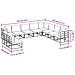 Set Divano da Giardino con cuscino 10 pcs Nero Alluminio - Foto miniatura 8