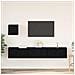 Set mobile TV 4 pcs Rovere nero 60 x 30 x 30 cm - Foto miniatura 2
