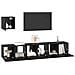 Set mobile TV 4 pcs Rovere nero 60 x 30 x 30 cm - Foto miniatura 3