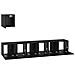 Set mobile TV 4 pcs Rovere nero 60 x 30 x 30 cm - Foto miniatura 7