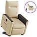 Poltrona Alzapersona Reclinabile Elettrica Crema in Tessuto - Foto miniatura 1