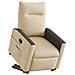 Poltrona Alzapersona Reclinabile Elettrica Crema in Tessuto - Foto miniatura 3