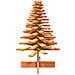 Albero di Natale Marrone Cera 100 cm in Legno Massello di Pino - Foto miniatura 3