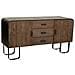 Credenza In Legno E Metallo Nero 145x47x76,5h Cm - Foto miniatura 1