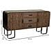Credenza In Legno E Metallo Nero 145x47x76,5h Cm - Foto miniatura 4