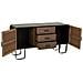 Credenza In Legno E Metallo Nero 145x47x76,5h Cm - Foto miniatura 6