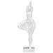 Scultura Vkh374-bianco-poliresina-16x9x45,8 Cm - Foto miniatura 1