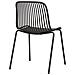 Set Di 4 Sedie Da Giardino Branson-nero-plastica-55x46,5x82 Cm - Foto miniatura 4