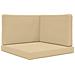 Cuscino per divano da esterno 3 pcs Beige Poliestere - Foto miniatura 1