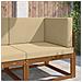 Cuscino per divano da esterno 3 pcs Beige Poliestere - Foto miniatura 2