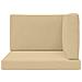 Cuscino per divano da esterno 3 pcs Beige Poliestere - Foto miniatura 6