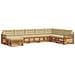 Set divani 8 pcs Naturale e Beige Legno di Acacia Massello - Foto miniatura 1